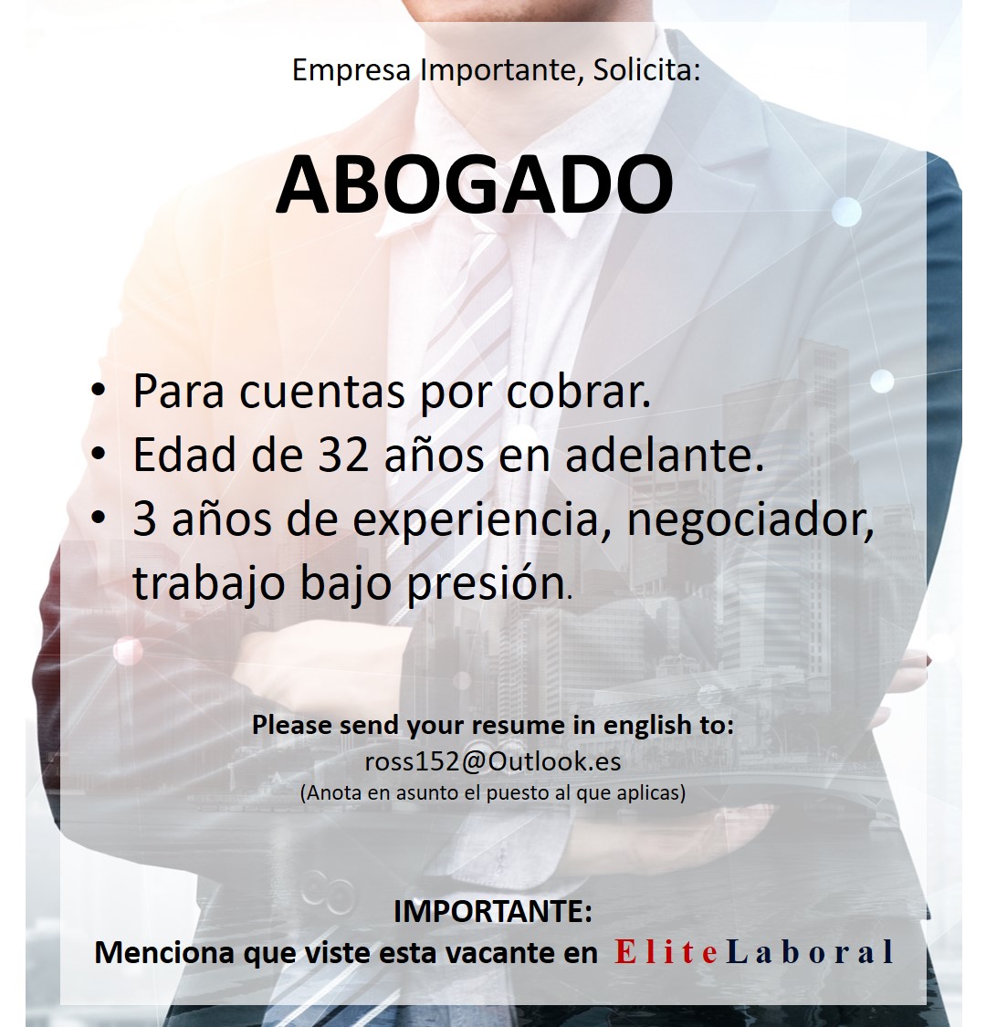 vacante abogado EliteLaboral